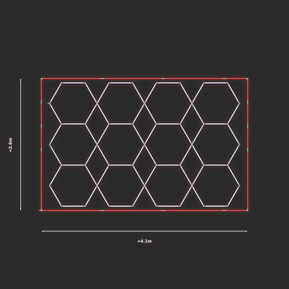 ULTRABEAM LED Light Kit Hex Parallel 2.5x3.8m 384W — Red
