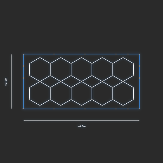 ULTRABEAM LED Light Kit Hex Parallel 4.1x1.9m 312W — Blue