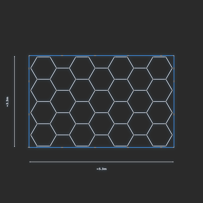 ULTRABEAM LED Light Kit Hex Classic 5.2x3.3m 576W — Blue