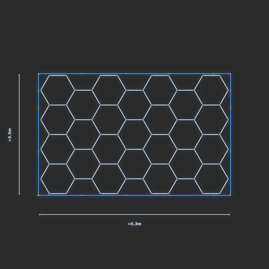 ULTRABEAM LED Light Kit Hex Classic 5.2x3.3m 576W — Blue
