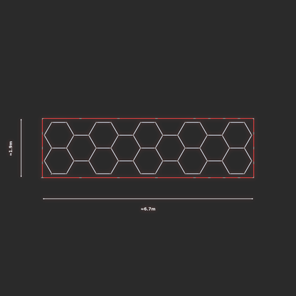ULTRABEAM LED Light Kit Hex Classic 6.6x1.7m 378W — Red