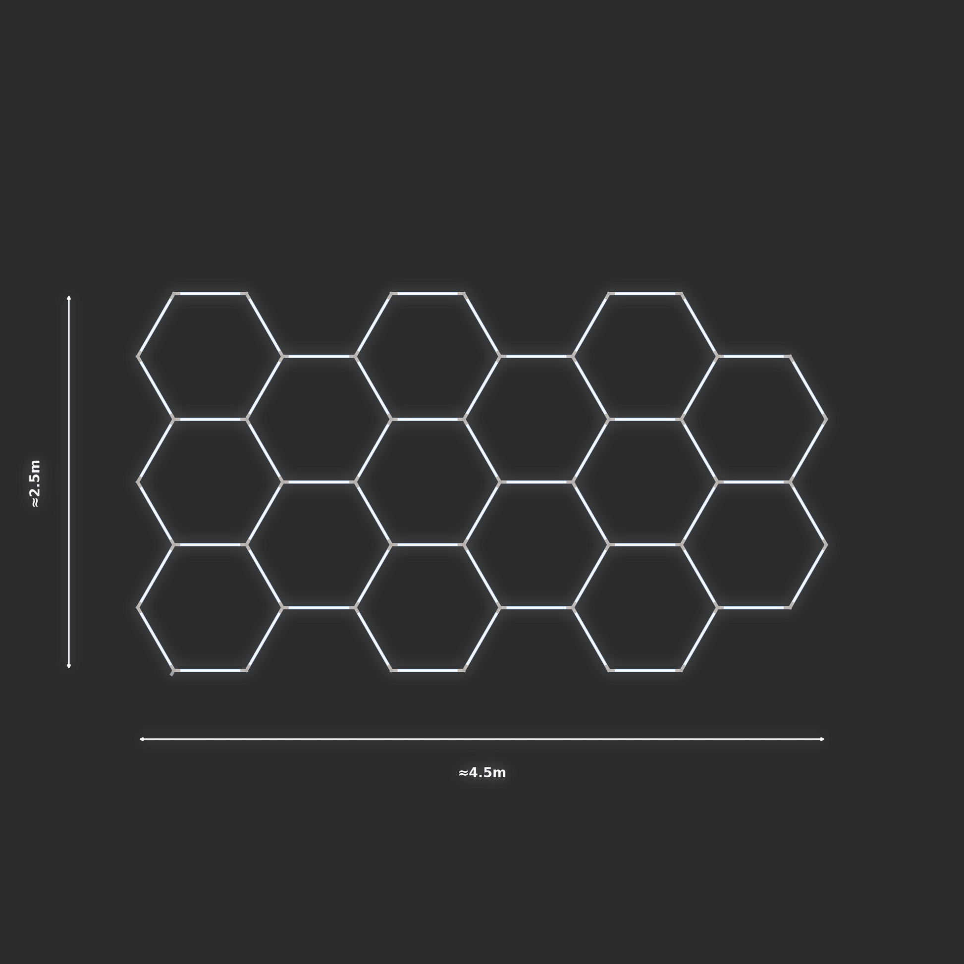 ULTRABEAM LED Light Kit Hex Classic 4.5x2.5m 366W — None