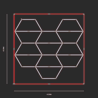 ULTRABEAM LED Light Kit Hex Vertical 2.1x2.4m 234W — Red