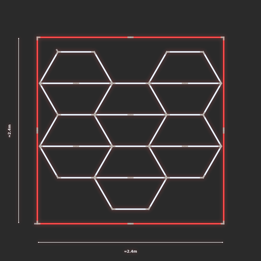 ULTRABEAM LED Light Kit Hex Vertical 2.1x2.4m 234W — Red