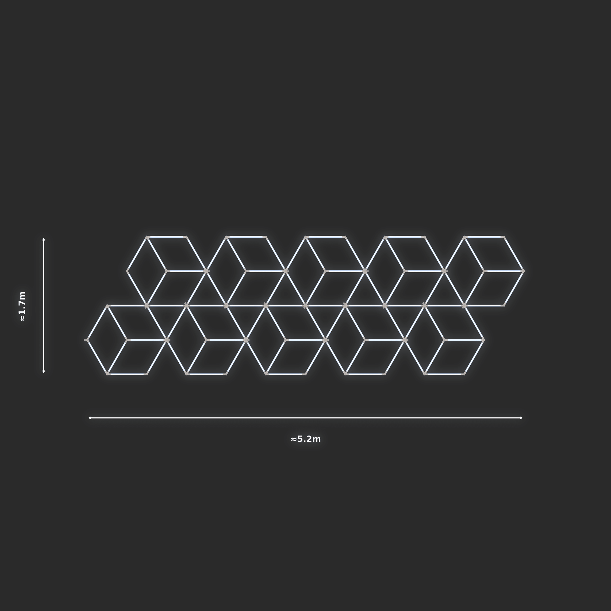ULTRABEAM LED Light Kit Diamond Rhombus 1.7x5.2m 540W — None