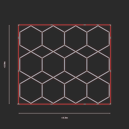 ULTRABEAM LED Light Kit Hex Parallel 3.3x2.8m 378W — Red