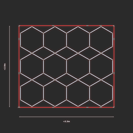 ULTRABEAM LED Light Kit Hex Parallel 3.3x2.8m 378W — Red