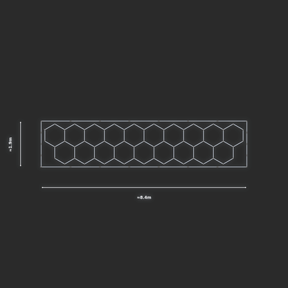 ULTRABEAM LED Light Kit Hex Classic 1.7x8.1m 474W — Cool White