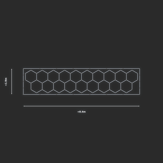 ULTRABEAM LED Light Kit Hex Classic 1.7x8.1m 474W — Cool White