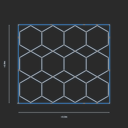 ULTRABEAM LED Light Kit Hex Parallel 3.3x2.8m 378W — Blue