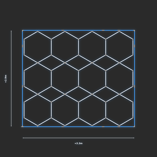 ULTRABEAM LED Light Kit Hex Parallel 3.3x2.8m 378W — Blue