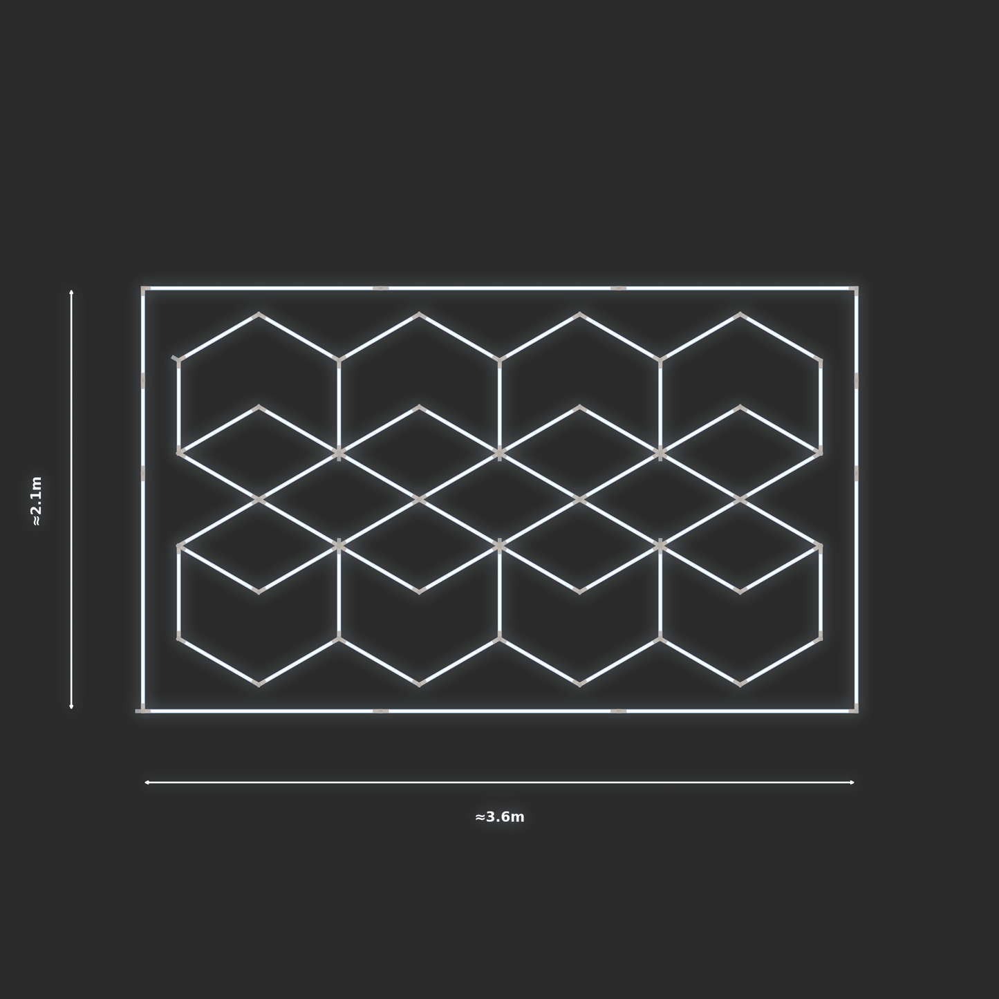 ULTRABEAM LED Light Kit Chevron 1.9x3.3m 348W — Cool White