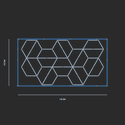 ULTRABEAM LED Light Kit Hex Rotating 2.1x3.8m 378W — Blue