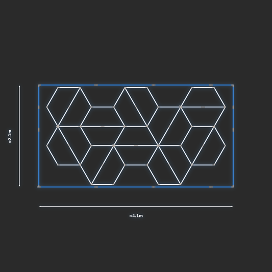 ULTRABEAM LED Light Kit Hex Rotating 2.1x3.8m 378W — Blue
