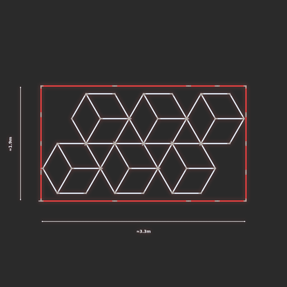 ULTRABEAM LED Light Kit Diamond Rhombus 1.7x3.3m 324W — Red