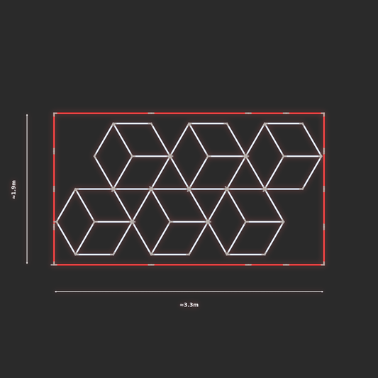 ULTRABEAM LED Light Kit Diamond Rhombus 1.7x3.3m 324W — Red