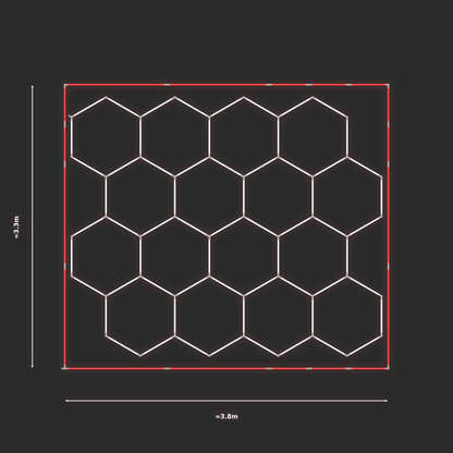 ULTRABEAM LED Light Kit Hex Classic 3.1x3.7m 378W — Red