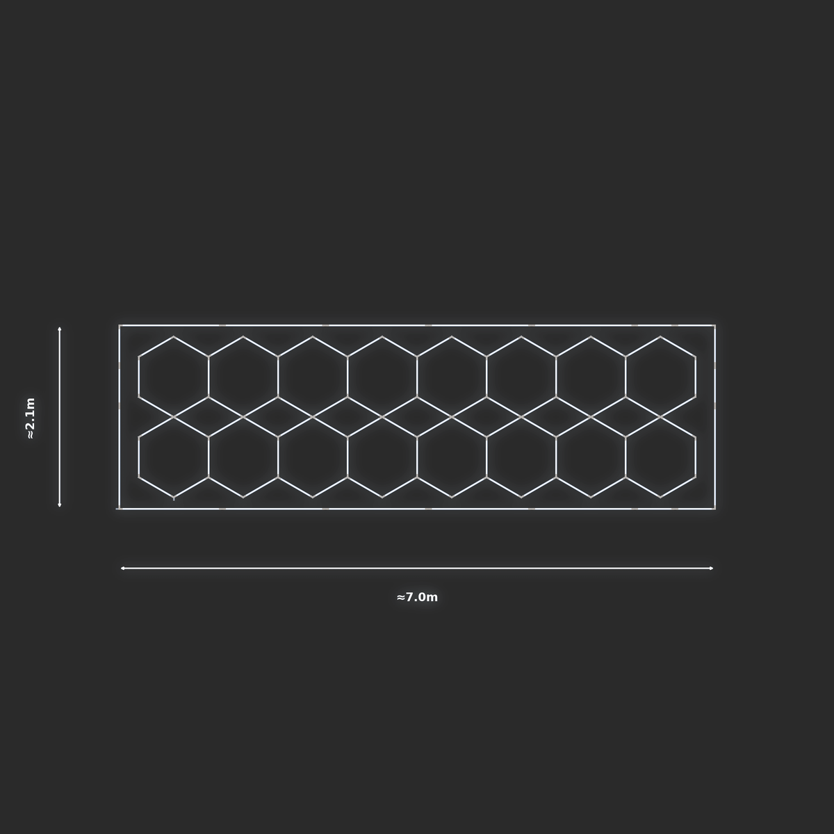 ULTRABEAM LED Light Kit Hex Parallel 6.5x1.9m 492W — Cool White
