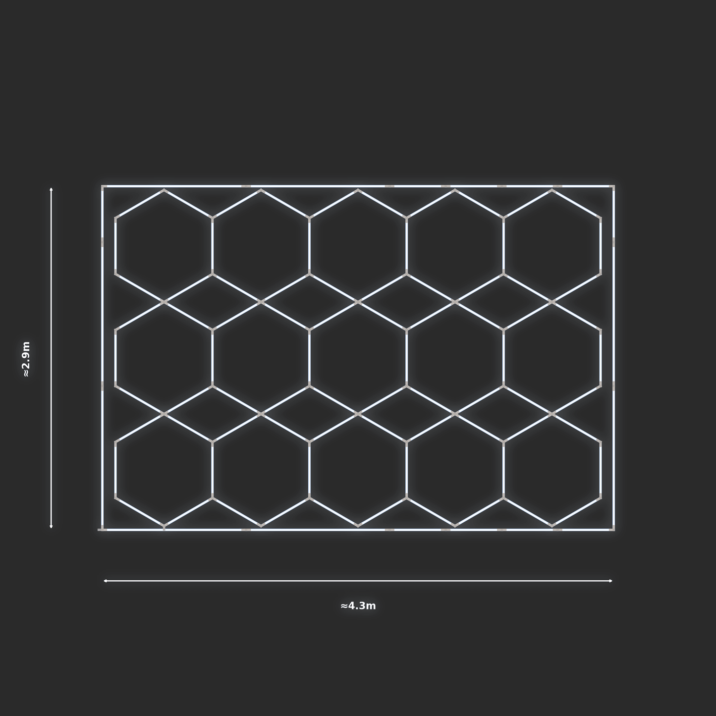 ULTRABEAM LED Light Kit Hex Parallel 4.1x2.8m 468W — Cool White