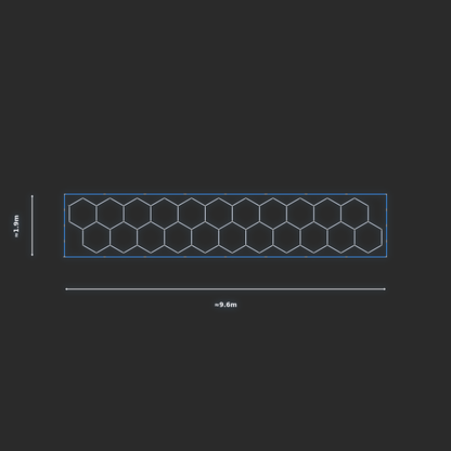 ULTRABEAM LED Light Kit Hex Classic 1.7x9.4m 546W — Blue