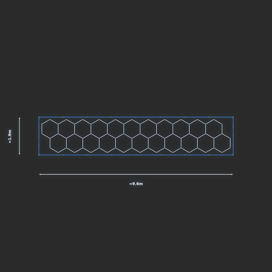 ULTRABEAM LED Light Kit Hex Classic 1.7x9.4m 546W — Blue