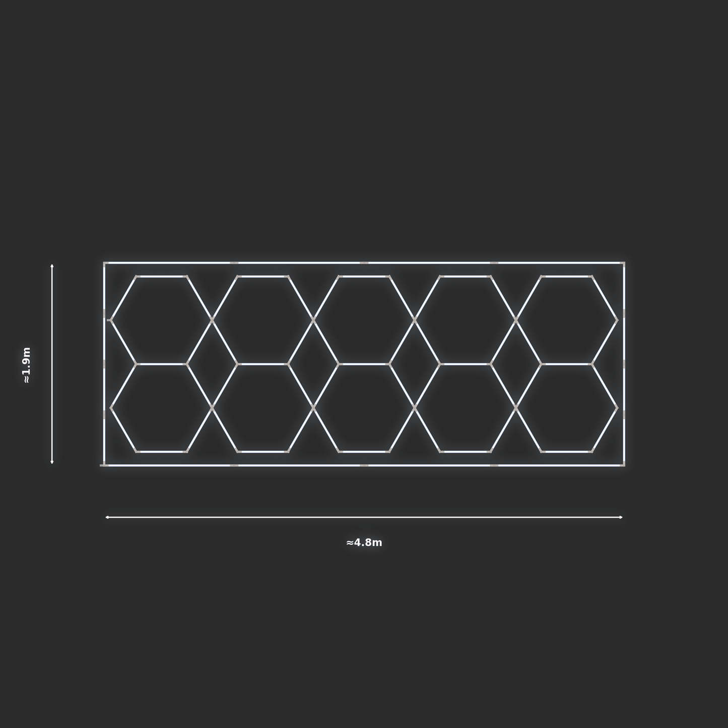ULTRABEAM LED Light Kit Hex Parallel 1.7x4.7m 330W — Cool White