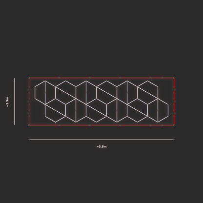 ULTRABEAM LED Light Kit Hex Alternating 5.3x1.7m 450W — Red