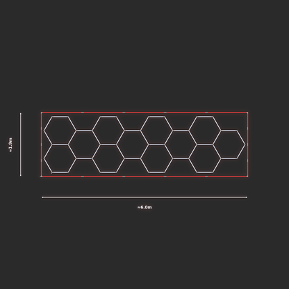 ULTRABEAM LED Light Kit Hex Classic 5.9x1.7m 324W — Red