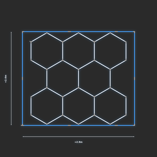 ULTRABEAM LED Light Kit Hex Classic 2.4x2.5m 210W — Blue