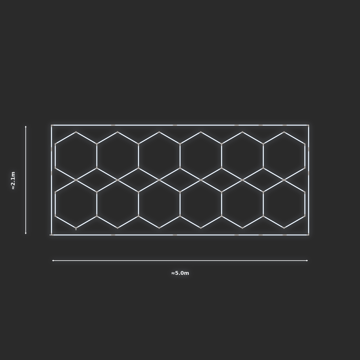 ULTRABEAM LED Light Kit Hex Parallel 4.9x1.9m 372W — Cool White