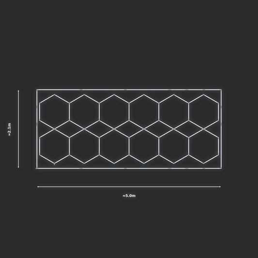 ULTRABEAM LED Light Kit Hex Parallel 4.9x1.9m 372W — Cool White
