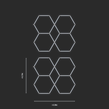 ULTRABEAM LED Light Kit Hex Parallel 1.7x1.9m 132W — None, 2-pack