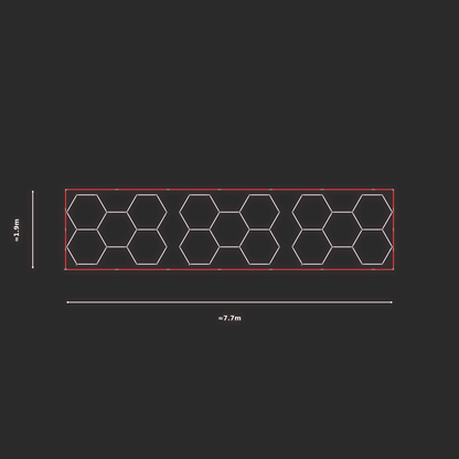 ULTRABEAM LED Light Kit Hex Classic 2.4x1.7m 144W — Red, 3-pack
