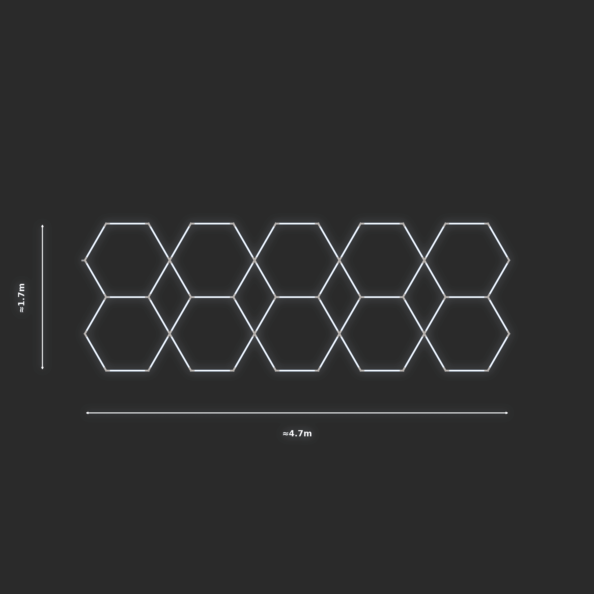 ULTRABEAM LED Light Kit Hex Parallel 1.7x4.7m 330W — None