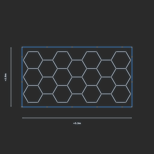 ULTRABEAM LED Light Kit Hex Classic 5.2x2.5m 438W — Blue