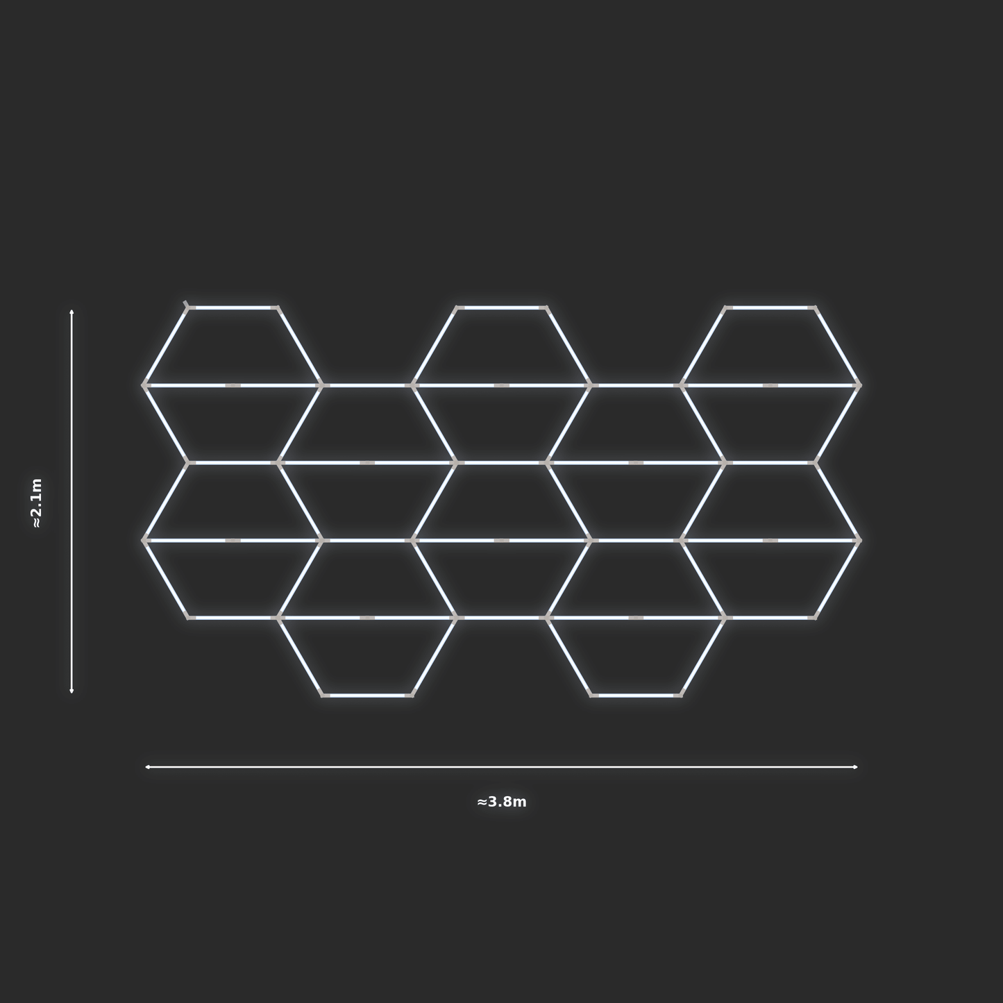ULTRABEAM LED Light Kit Hex Vertical 2.1x3.8m 378W — None