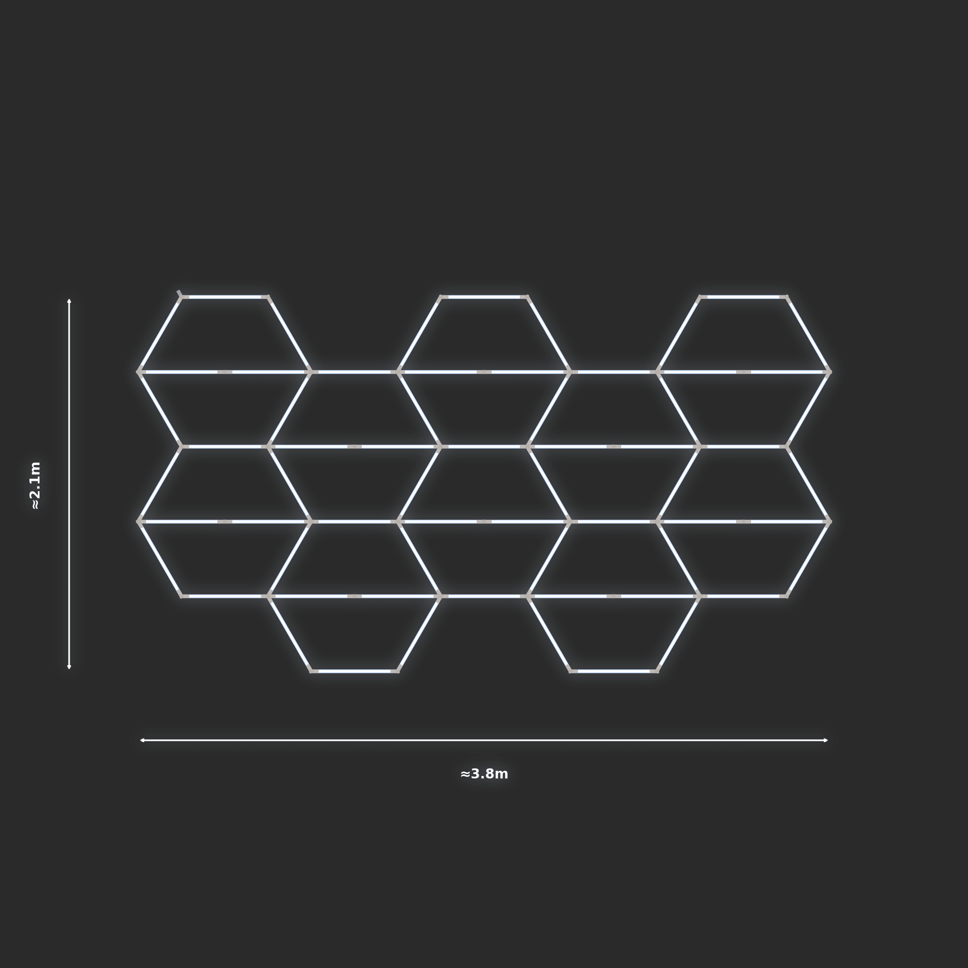 ULTRABEAM LED Light Kit Hex Vertical 2.1x3.8m 378W — None