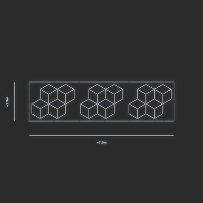 ULTRABEAM LED Light Kit Cube 2.1x1.7m 186W — Cool White, 3-pack