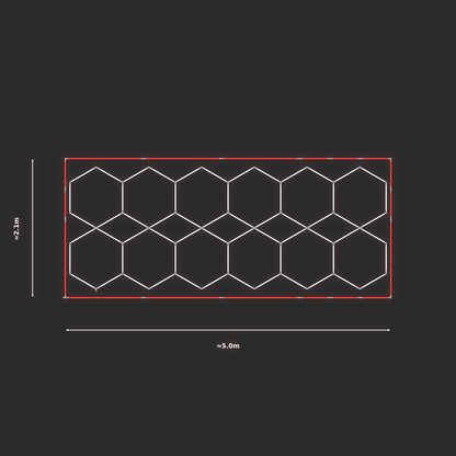 ULTRABEAM LED Light Kit Hex Parallel 4.9x1.9m 372W — Red