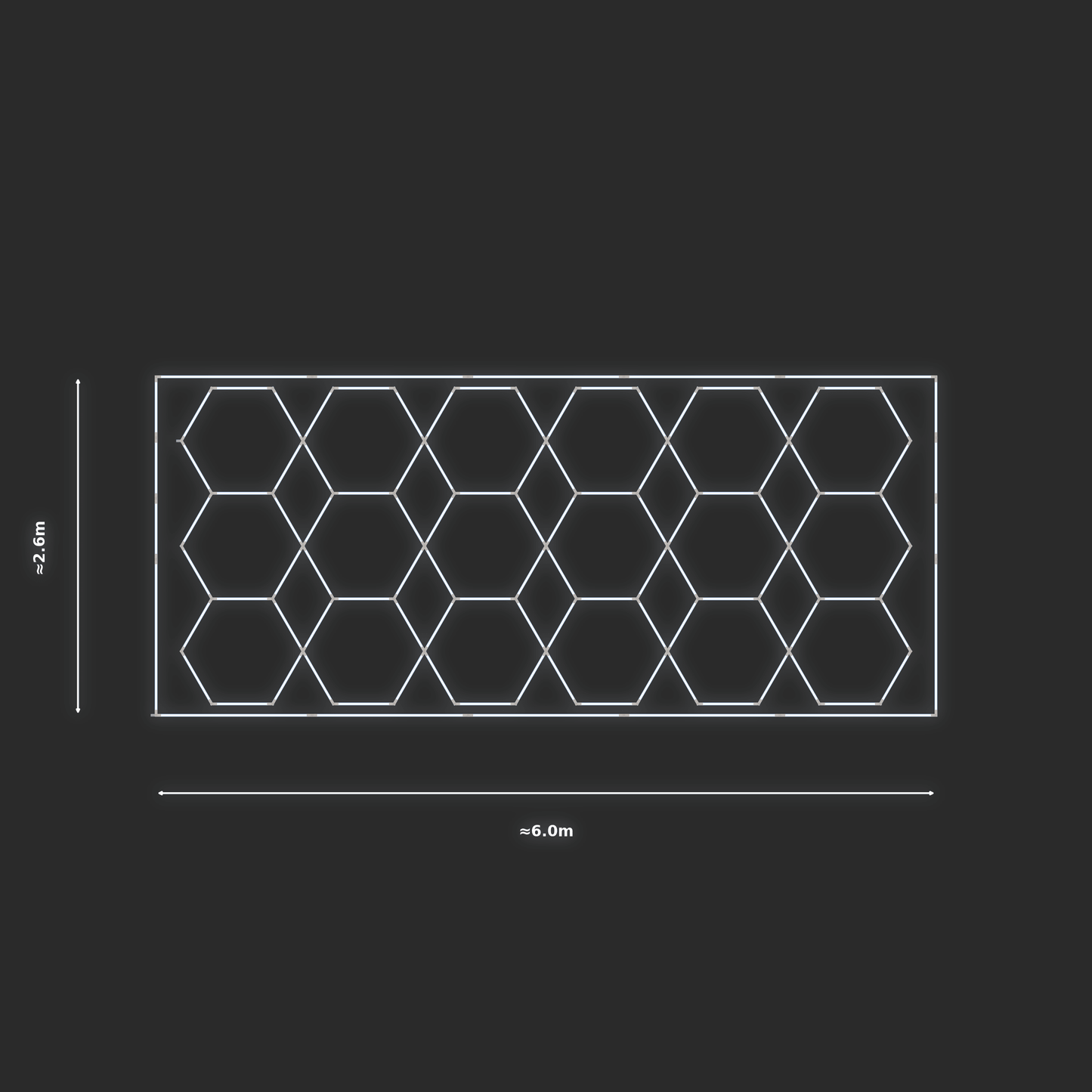 ULTRABEAM LED Light Kit Hex Parallel 2.5x5.7m 576W — Cool White