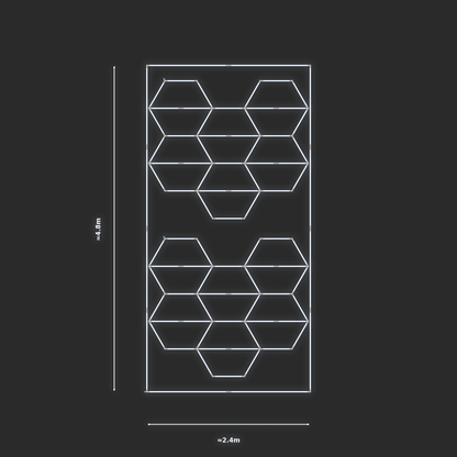 ULTRABEAM LED Light Kit Hex Vertical 2.1x2.4m 234W — Cool White, 2-pack