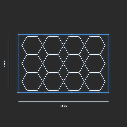 ULTRABEAM LED Light Kit Hex Parallel 2.5x3.8m 384W — Blue