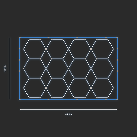 ULTRABEAM LED Light Kit Hex Parallel 2.5x3.8m 384W — Blue