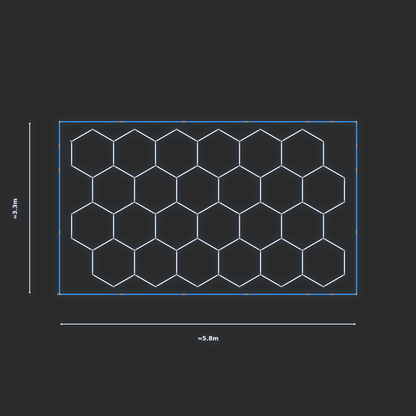 ULTRABEAM LED Light Kit Hex Classic 3.1x5.3m 546W — Blue