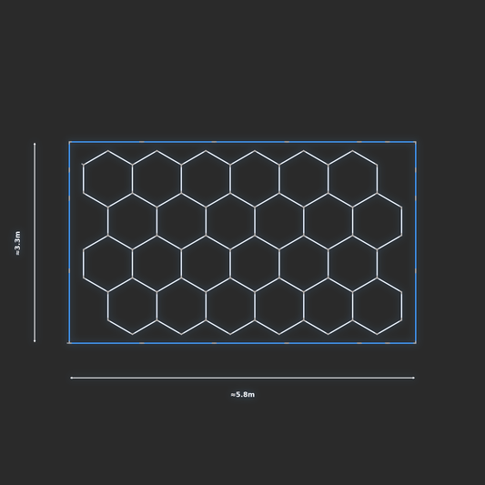 ULTRABEAM LED Light Kit Hex Classic 3.1x5.3m 546W — Blue