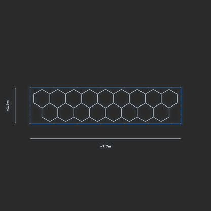 ULTRABEAM LED Light Kit Hex Classic 1.7x7.3m 426W — Blue