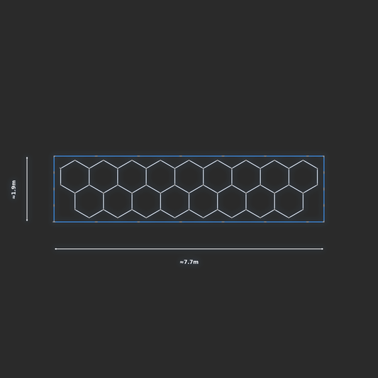 ULTRABEAM LED Light Kit Hex Classic 1.7x7.3m 426W — Blue