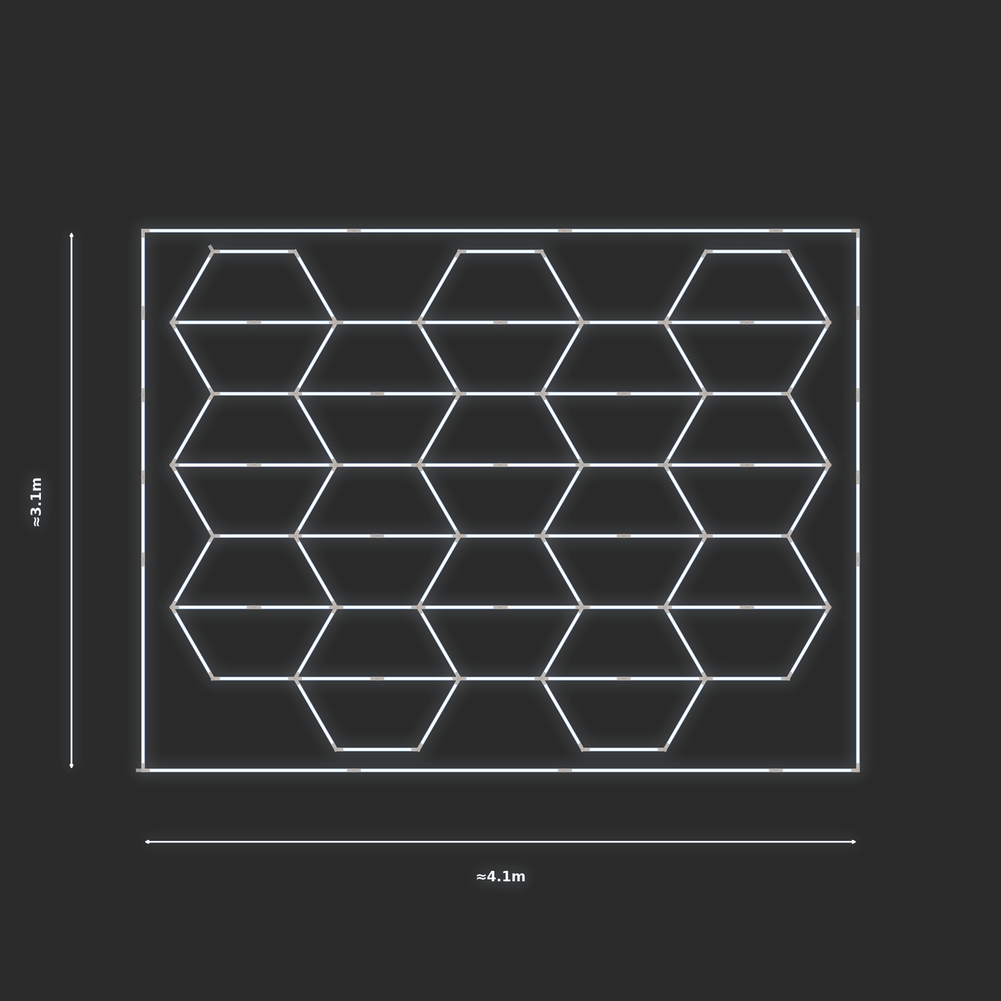 ULTRABEAM LED Light Kit Hex Vertical 2.9x3.8m 540W — Cool White