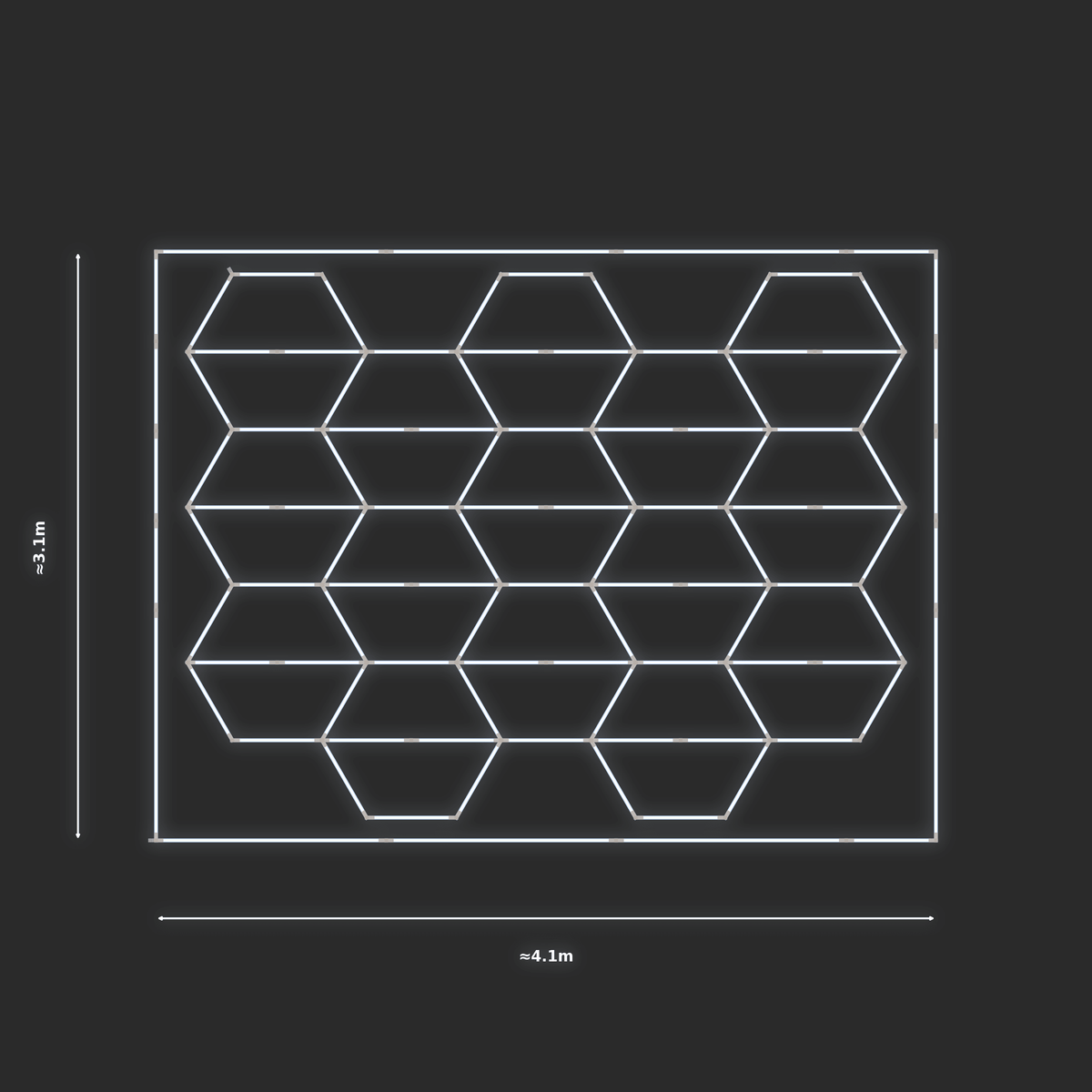 ULTRABEAM LED Light Kit Hex Vertical 2.9x3.8m 540W — Cool White