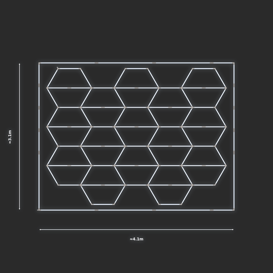 ULTRABEAM LED Light Kit Hex Vertical 2.9x3.8m 540W — Cool White